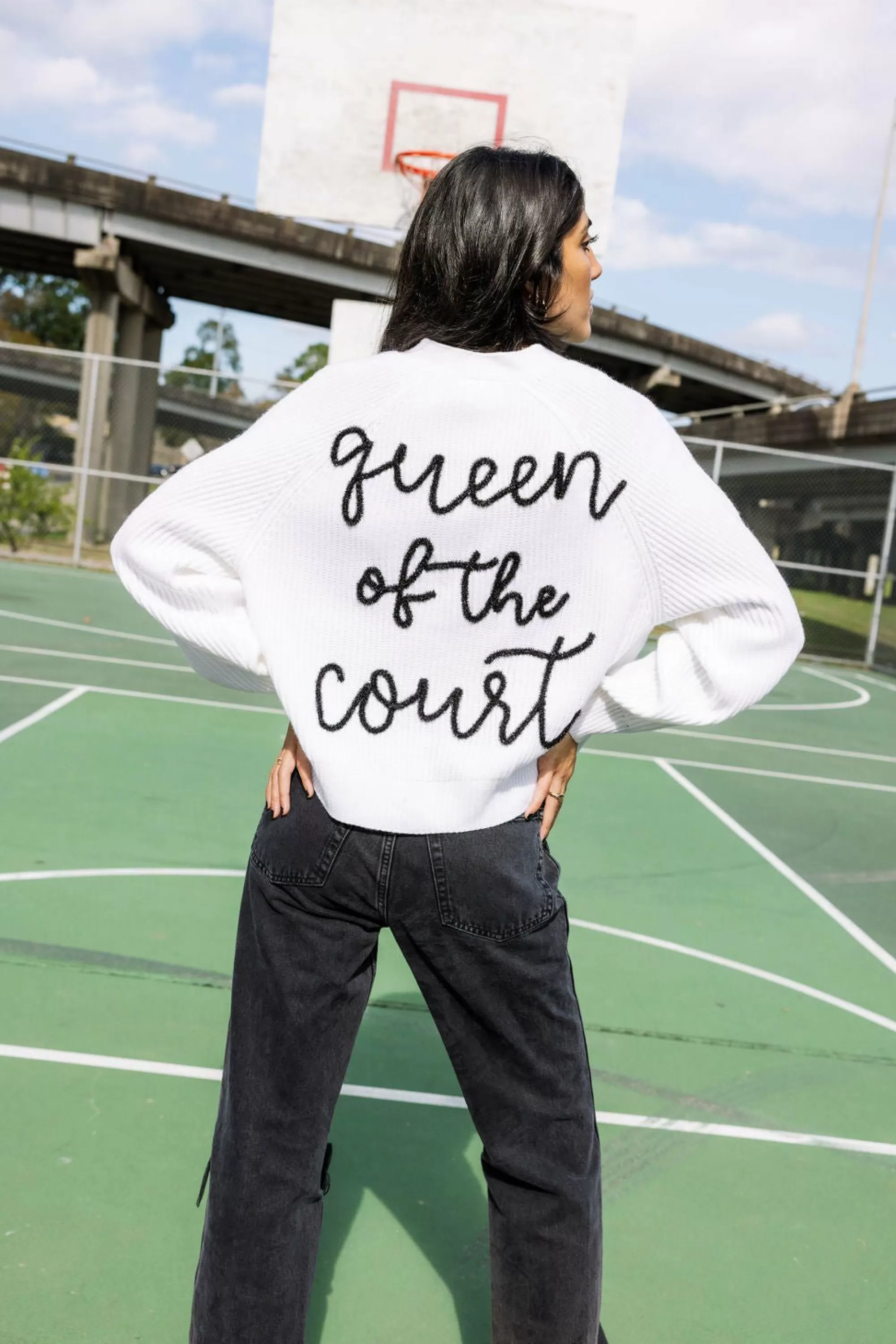 Queen Of Sparkles Black 'Queen Of The Court' Cardigan