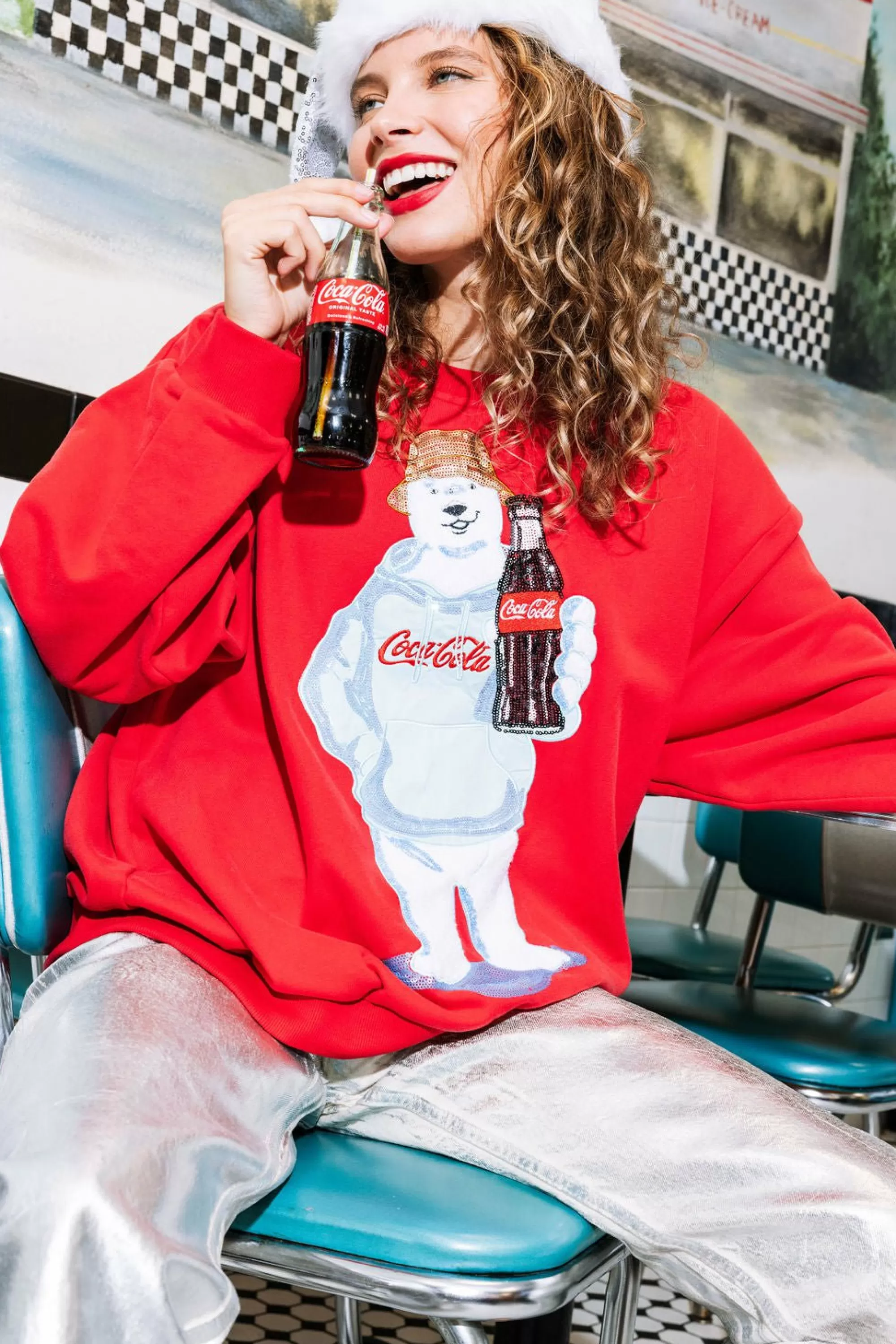 Queen Of Sparkles Coca-Cola® Polar Bear Sweatshirt