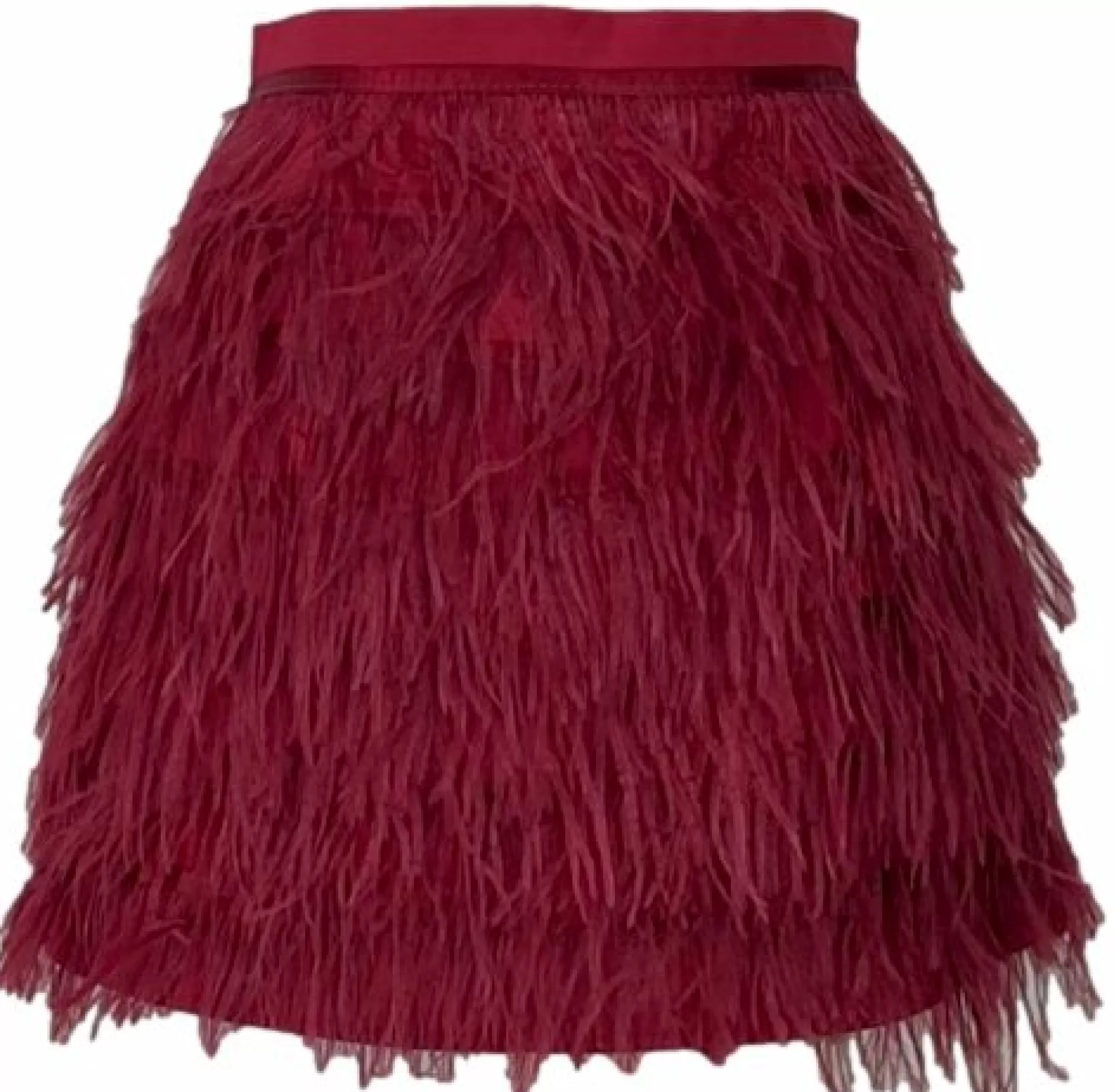 Queen Of Sparkles Crimson Feather Skirt