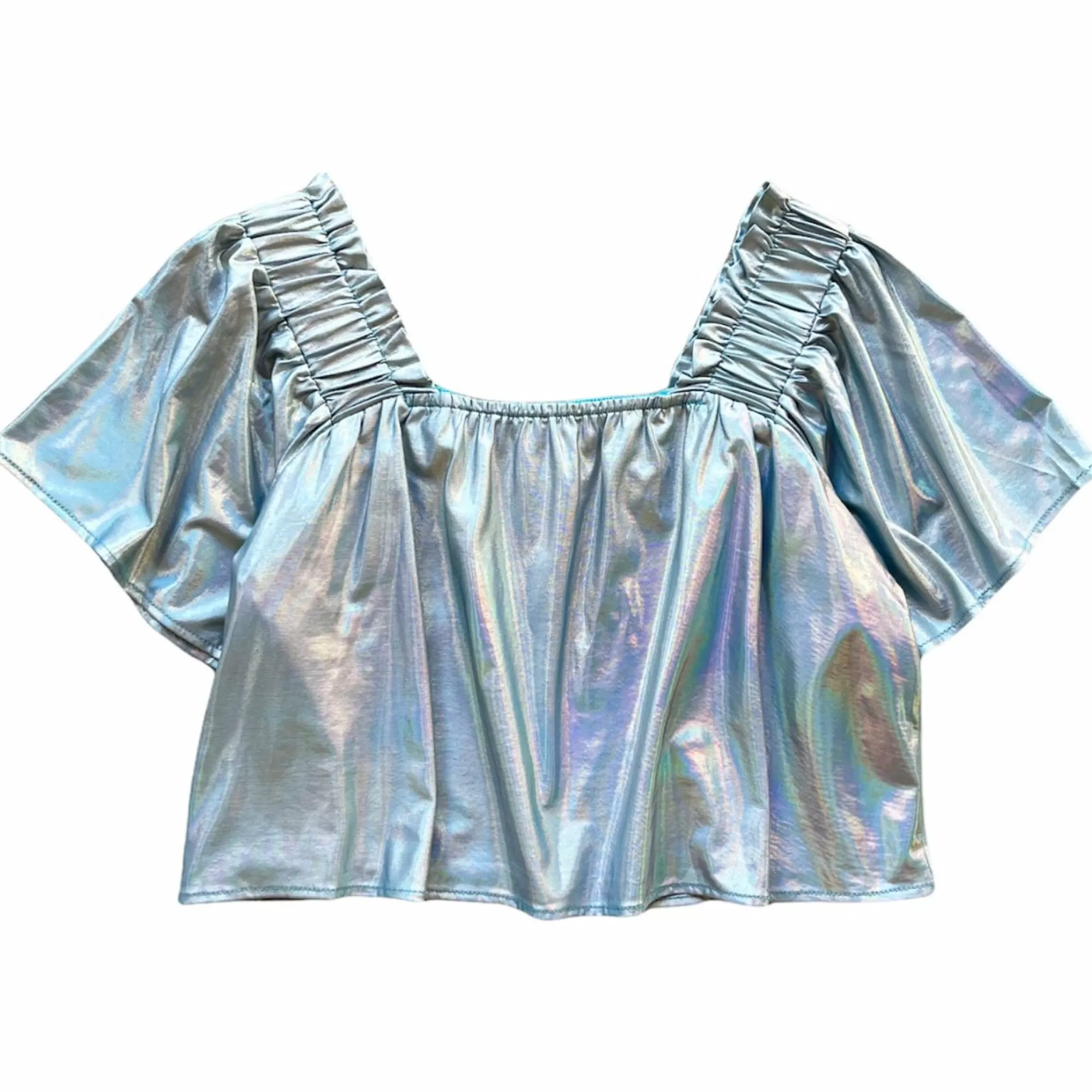 Queen Of Sparkles Graphic Flutter Top