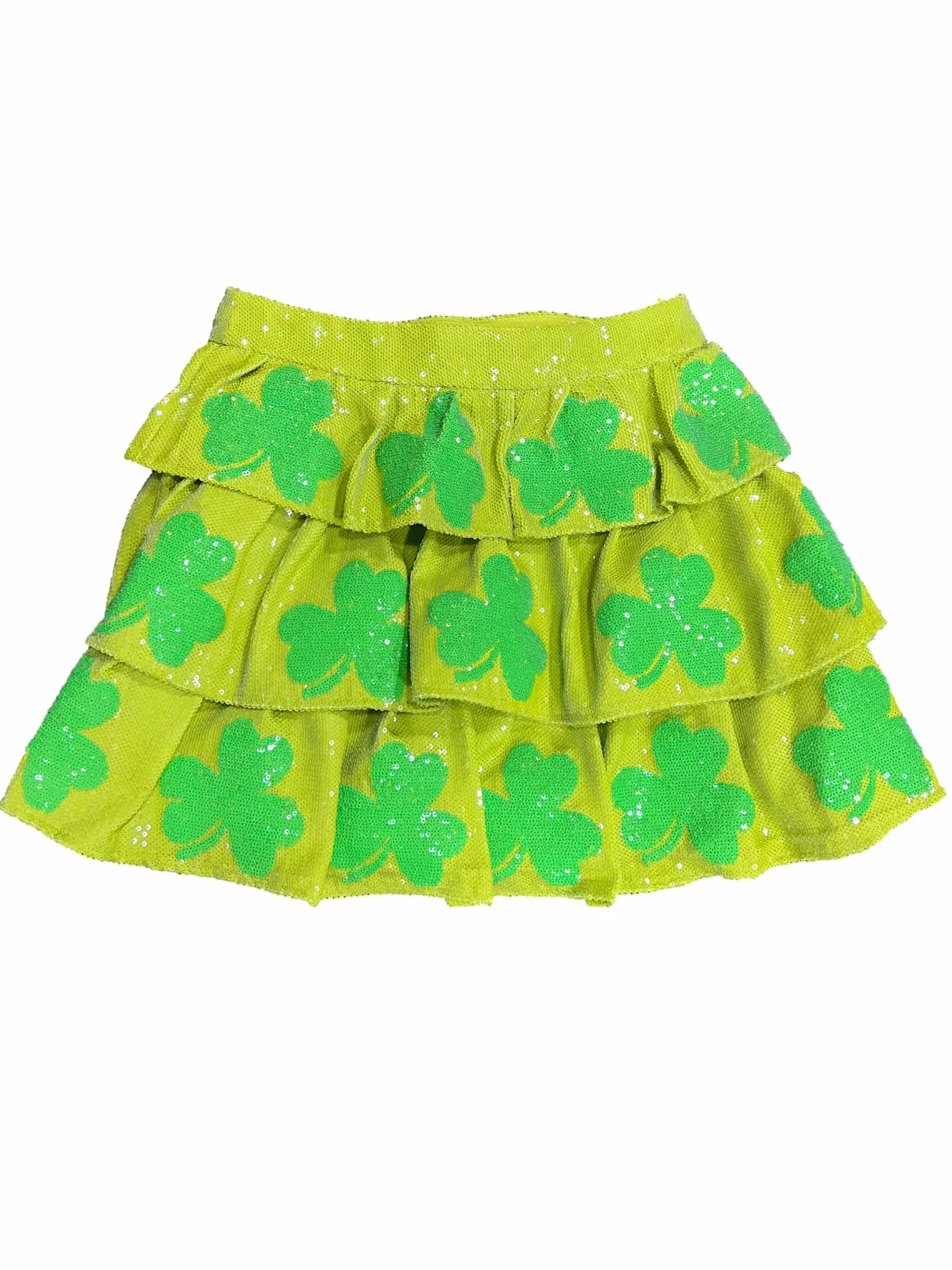 Queen Of Sparkles Green Shamrock Skort