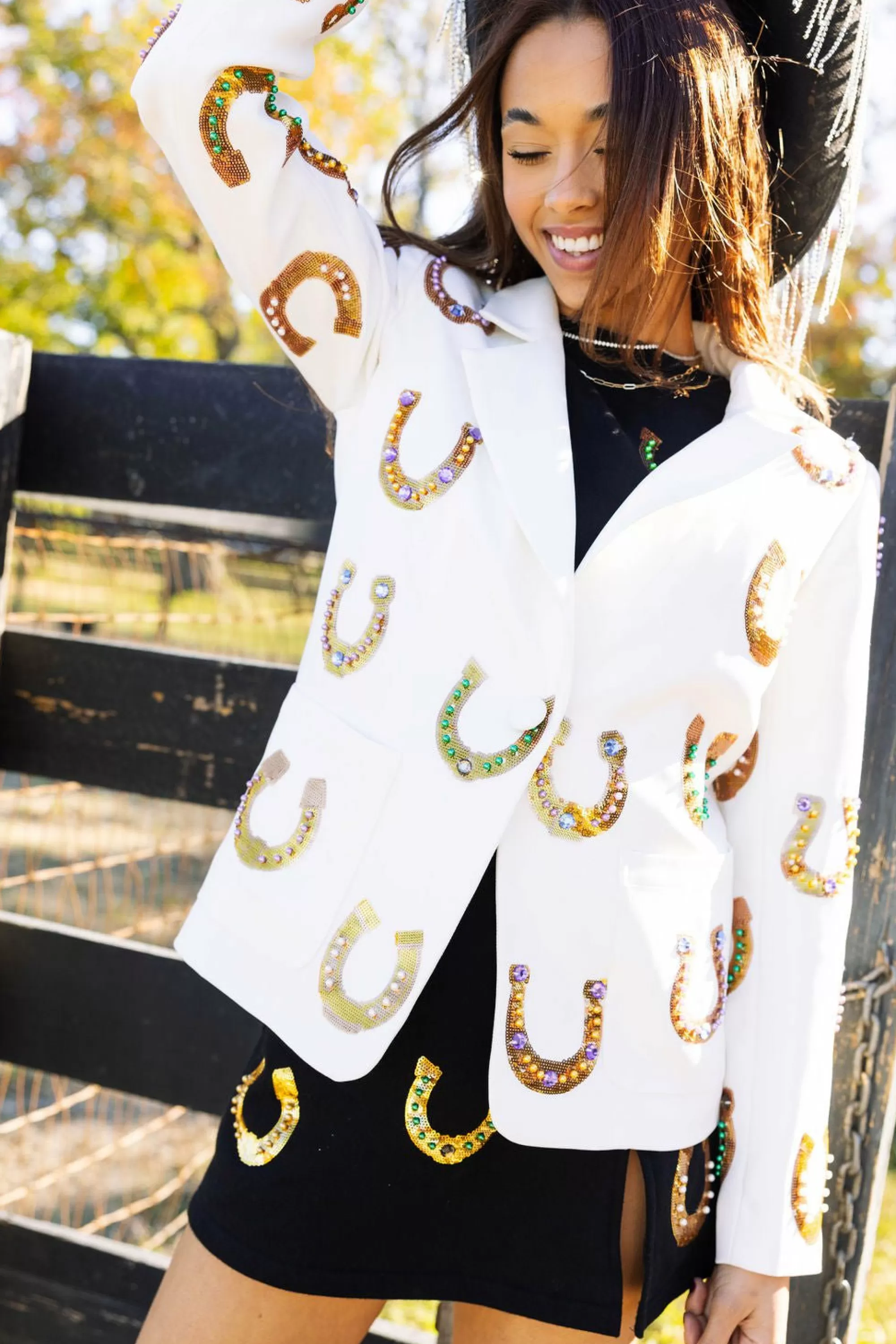 Queen Of Sparkles Horse Shoe Blazer