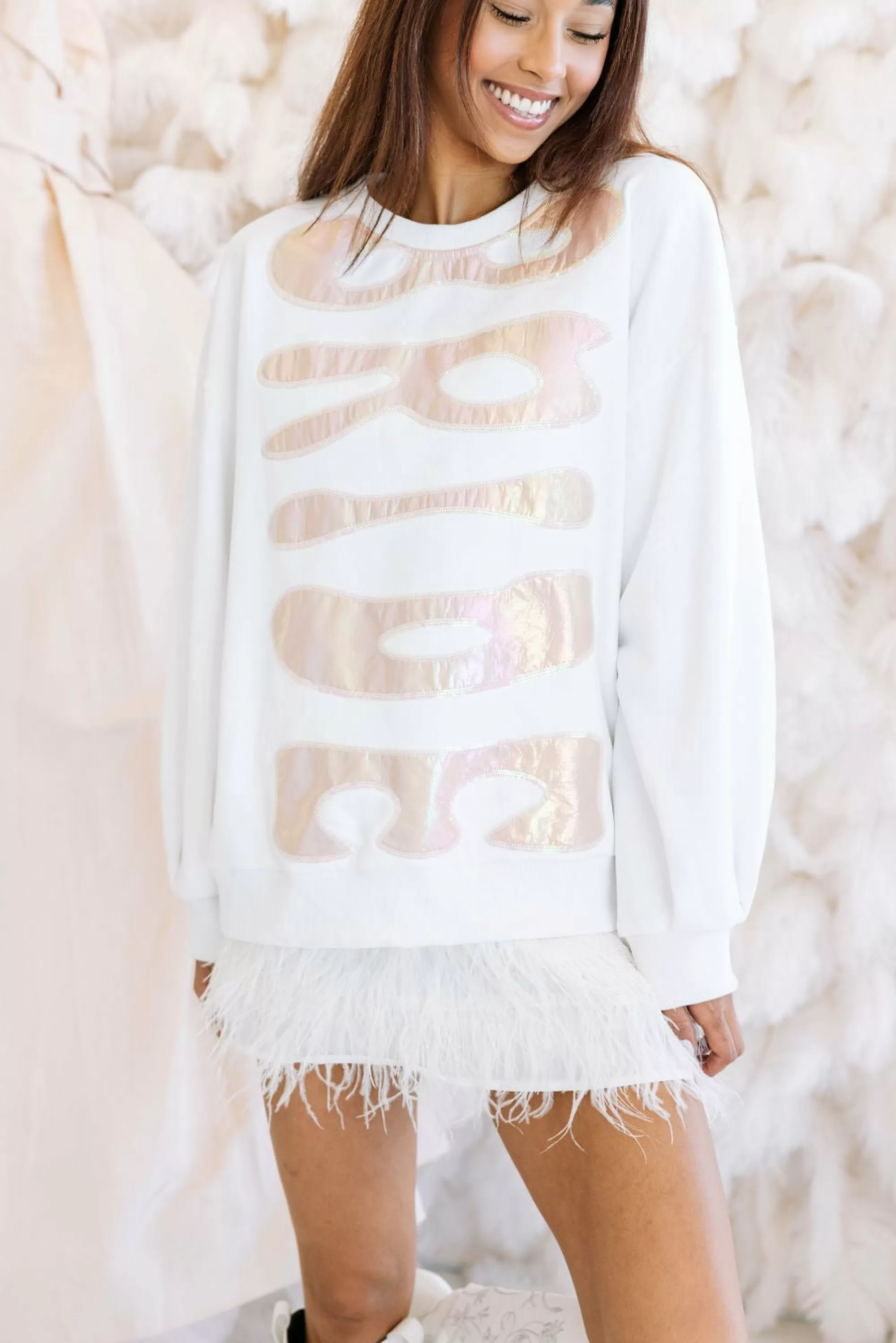 Queen Of Sparkles Iridescent Bride Sweatshirt