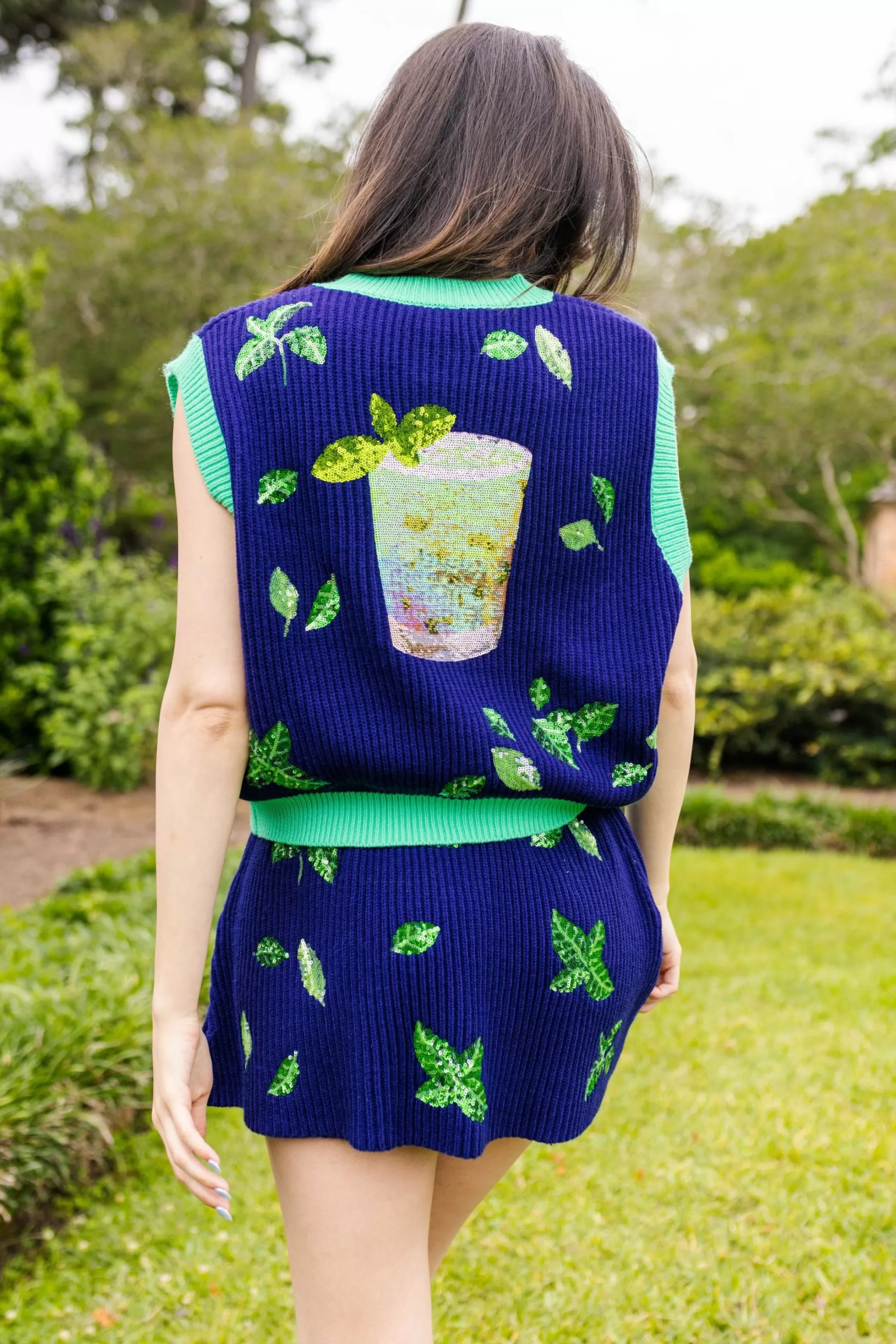 Queen Of Sparkles Mint Julep Queen Sweater Vest