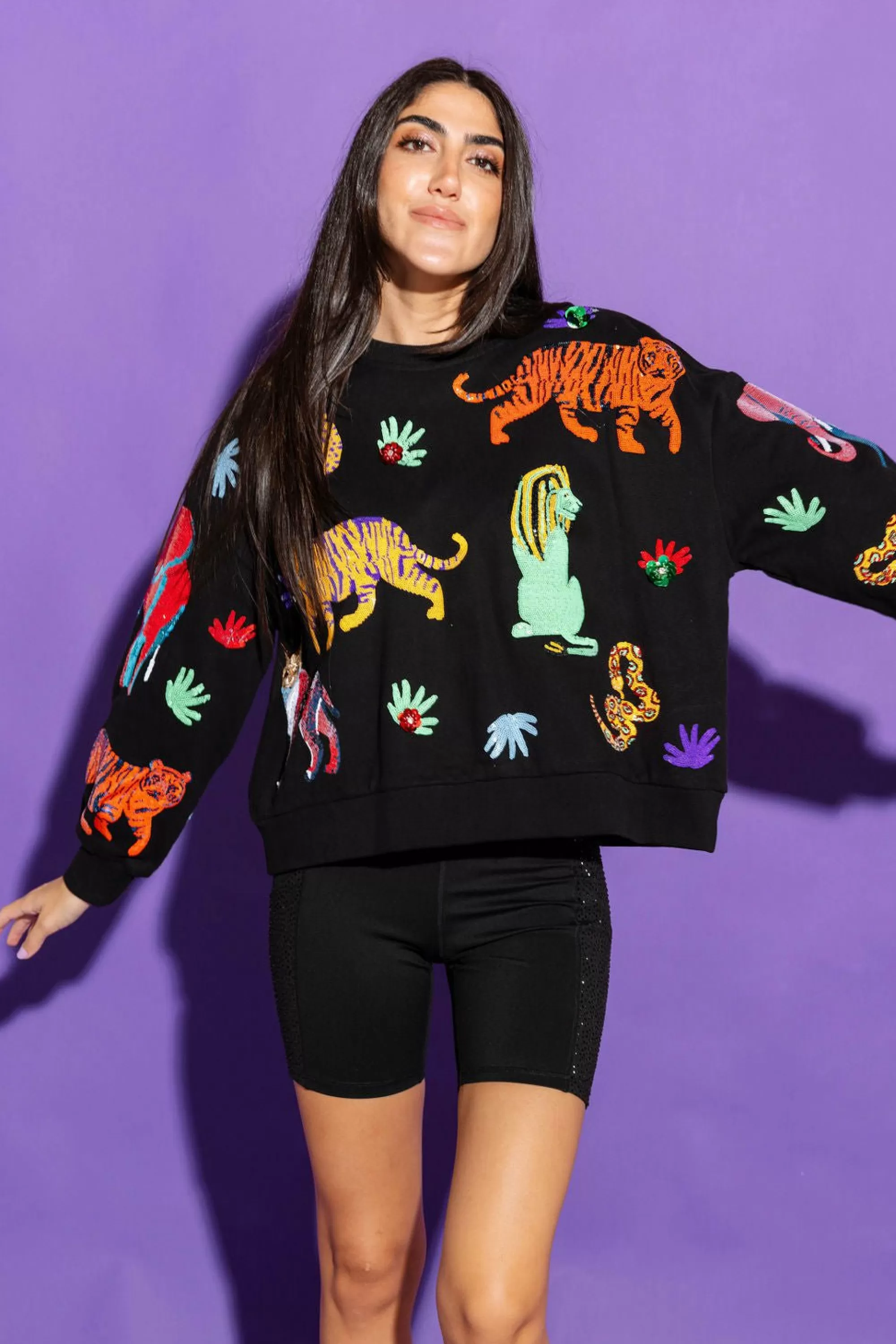 Queen Of Sparkles Multi Animal Sweatshirt