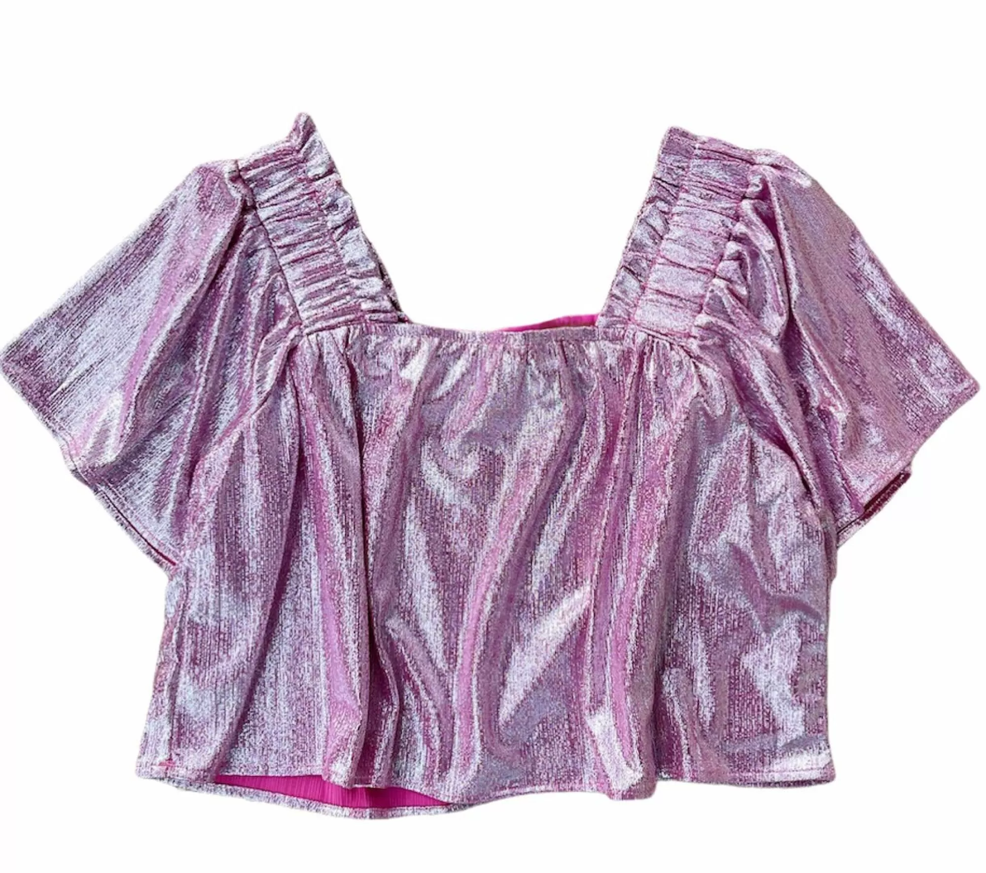 Queen Of Sparkles Pebble Flutter Top