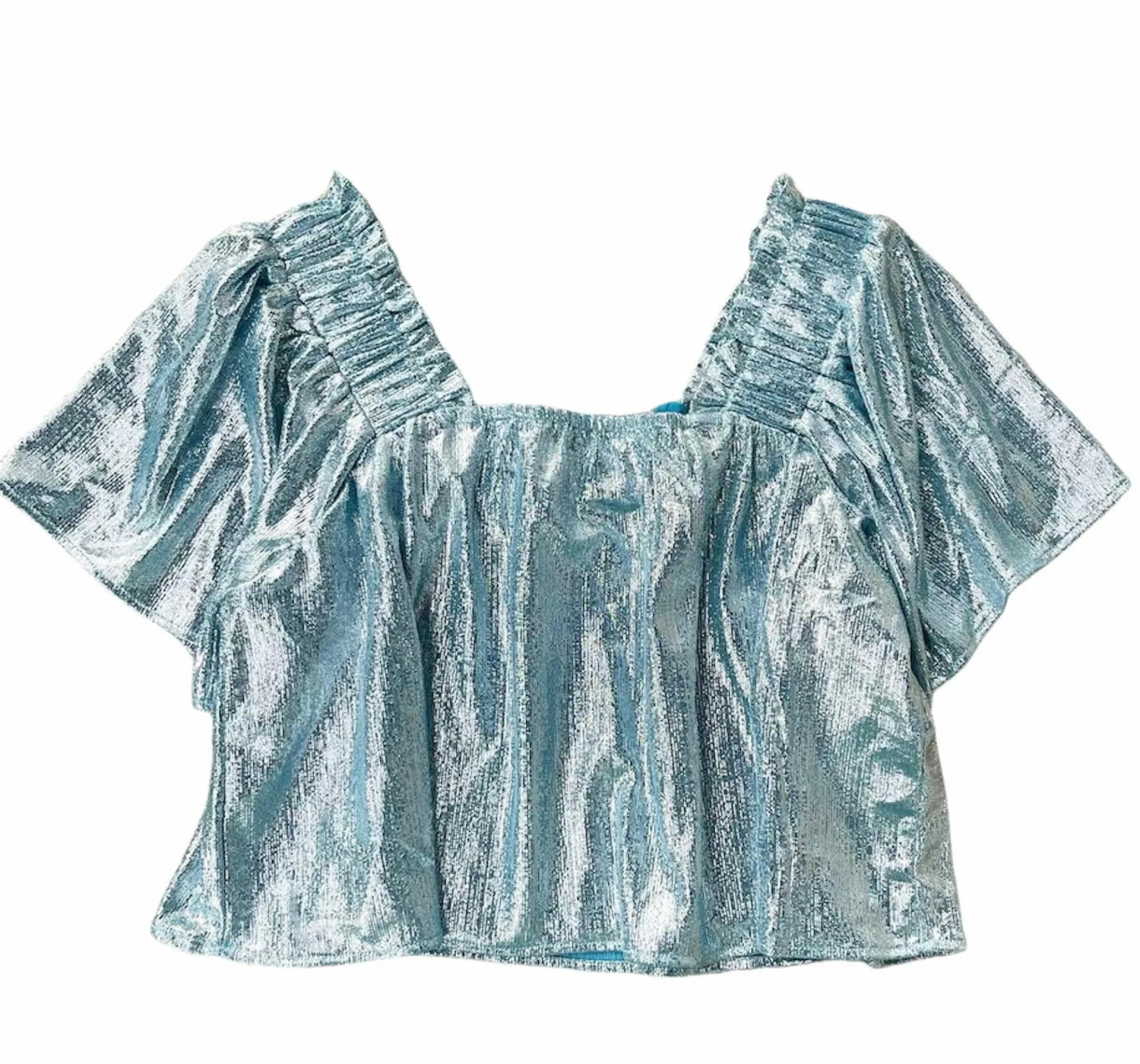 Queen Of Sparkles Pebble Flutter Top