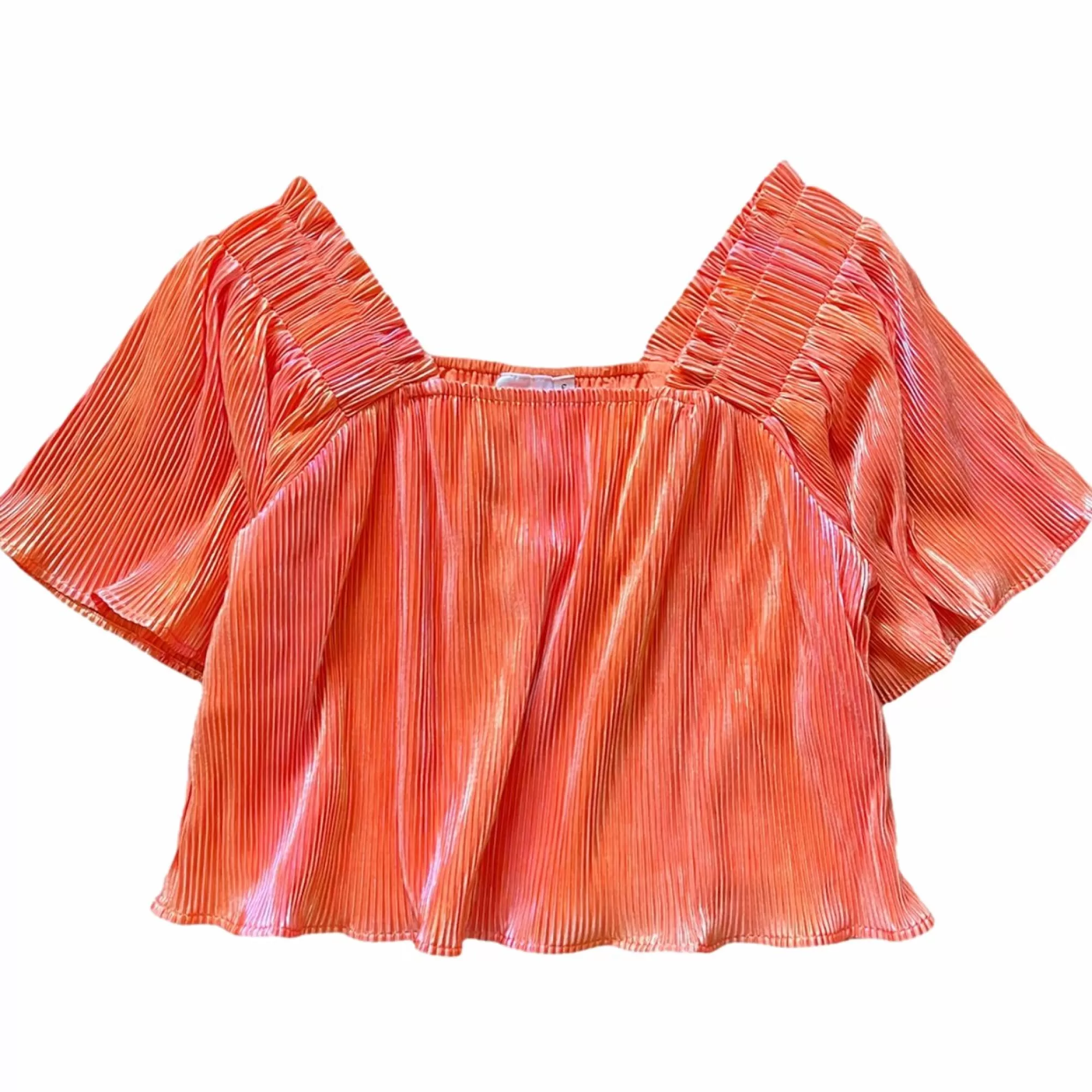 Queen Of Sparkles Pleat Flutter Top