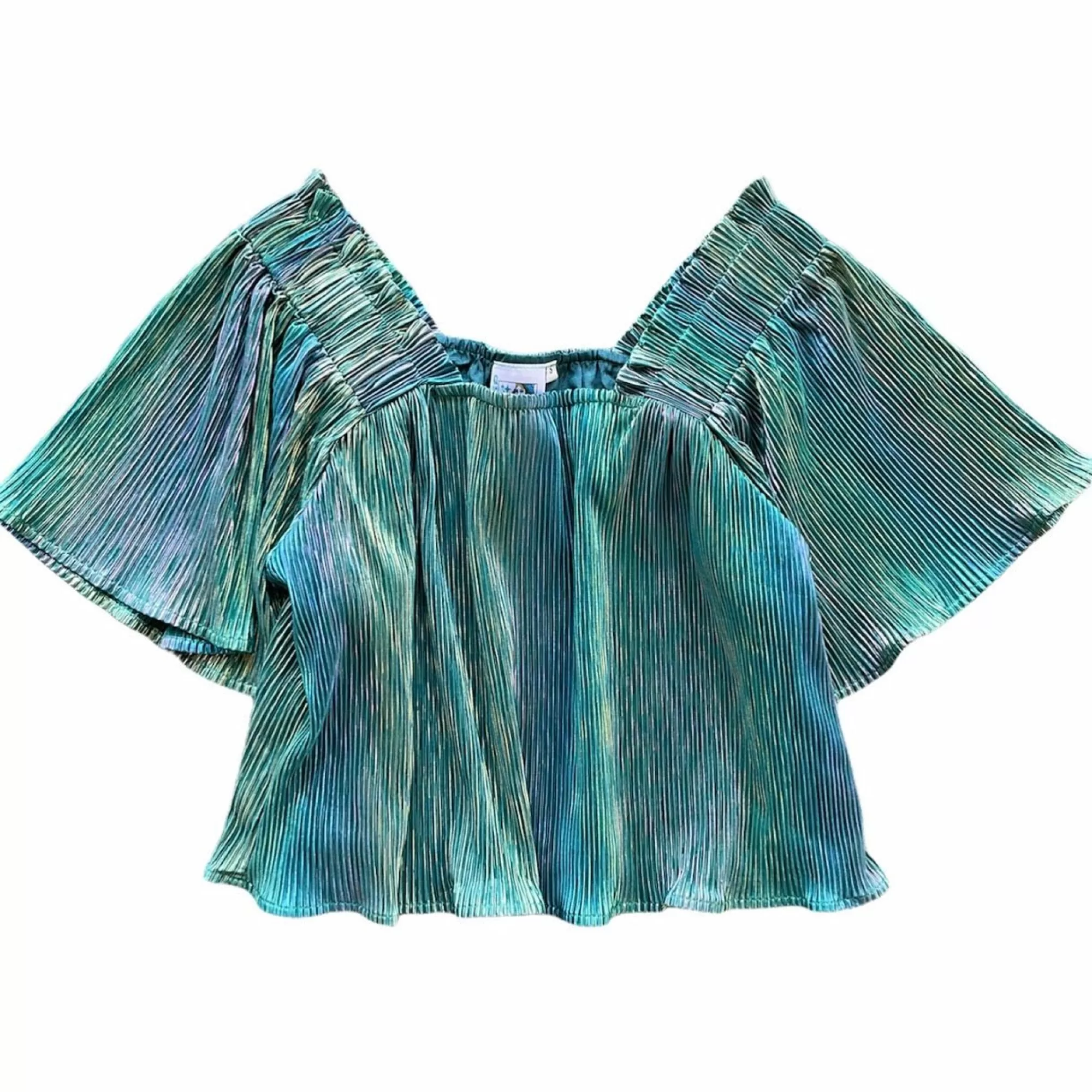 Queen Of Sparkles Pleat Flutter Top