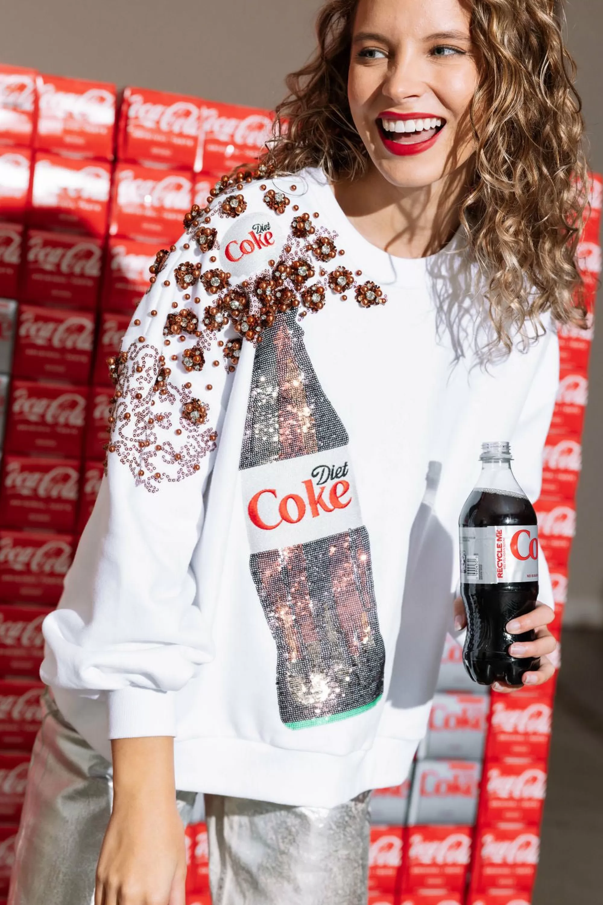 Queen Of Sparkles Popping Diet Coke® Bottle Sweatshirt