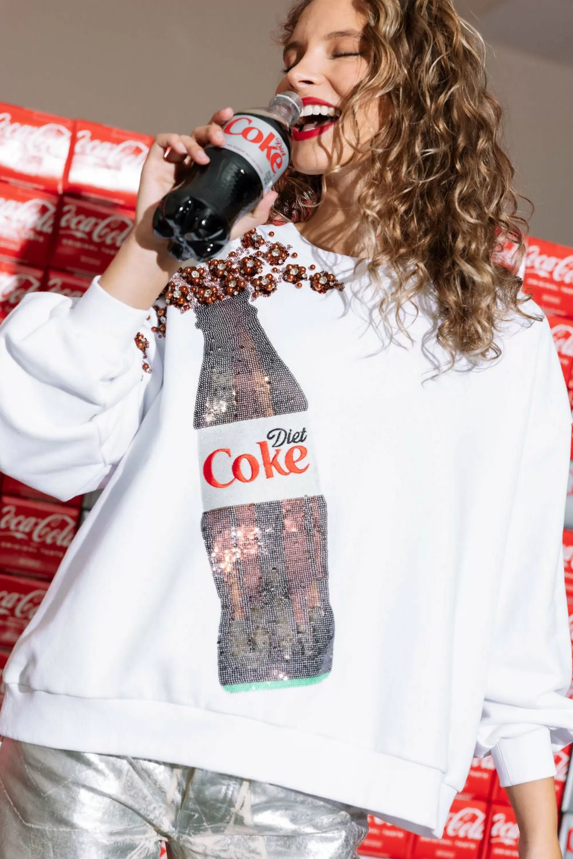 Queen Of Sparkles Popping Diet Coke® Bottle Sweatshirt