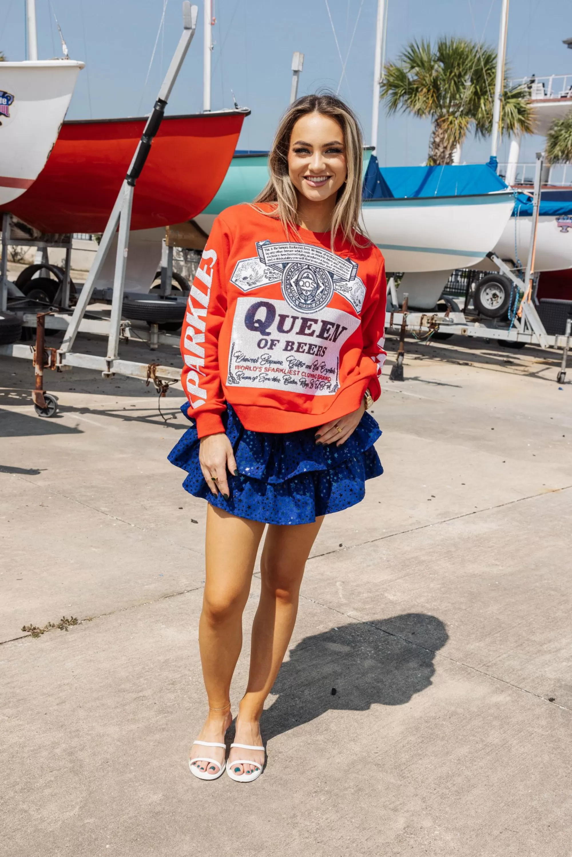 Queen Of Sparkles Queen Of Beers Sweatshirt