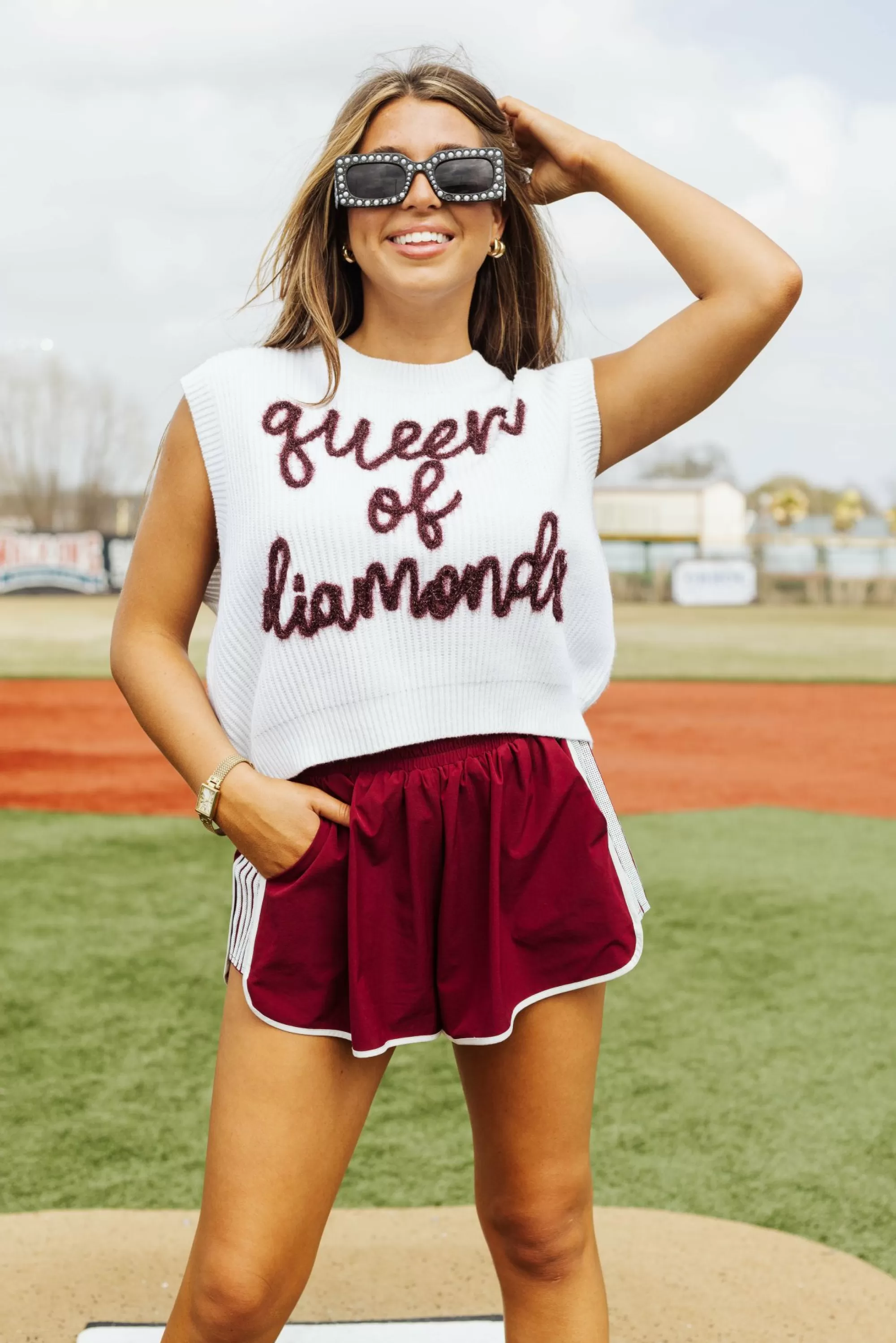 Queen Of Sparkles Queen Of Diamonds Sweater Vest