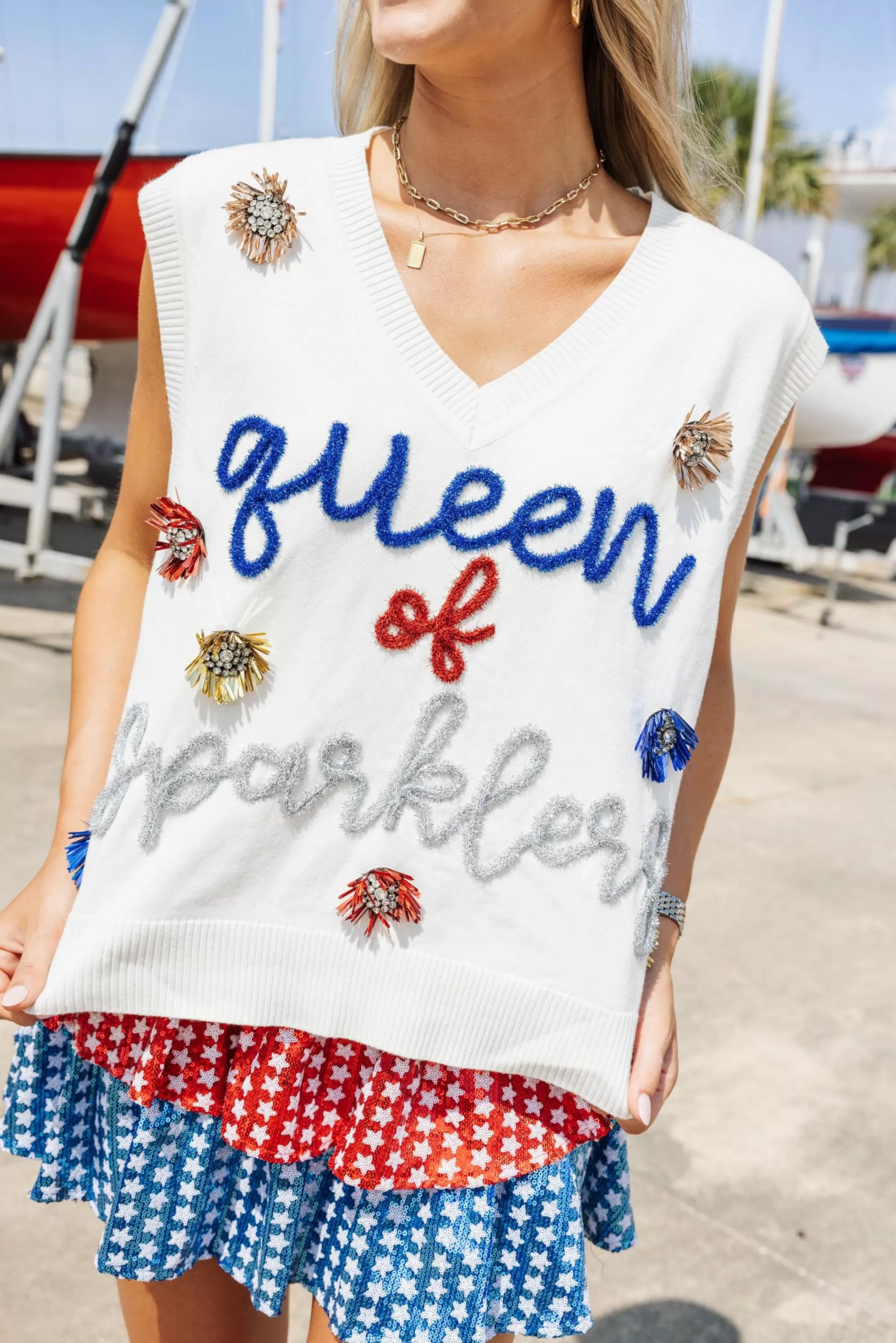 Queen Of Sparkles Queen Of Sparklers Sweater Tank