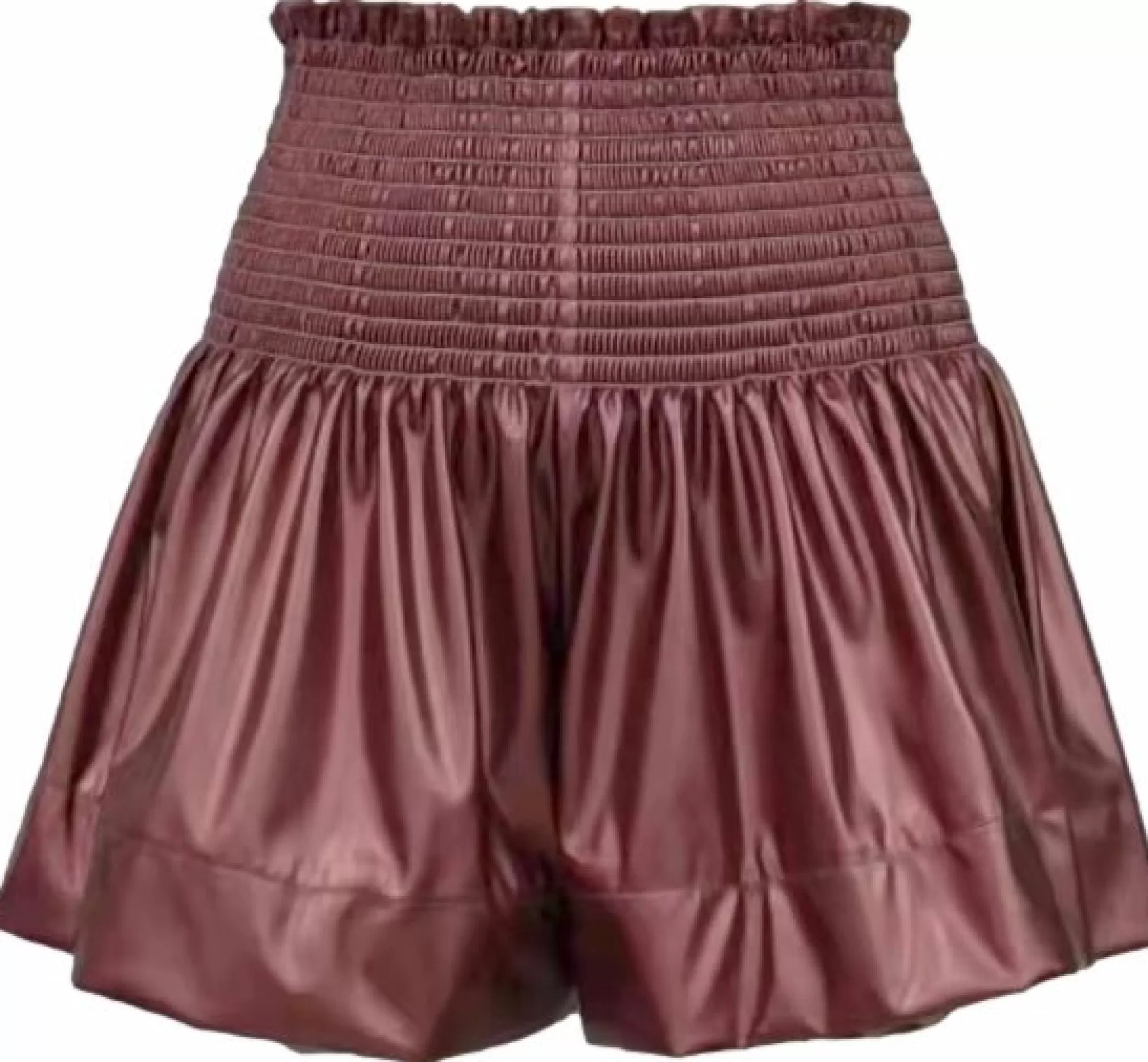 Queen Of Sparkles Rust Leather Swing Shorts