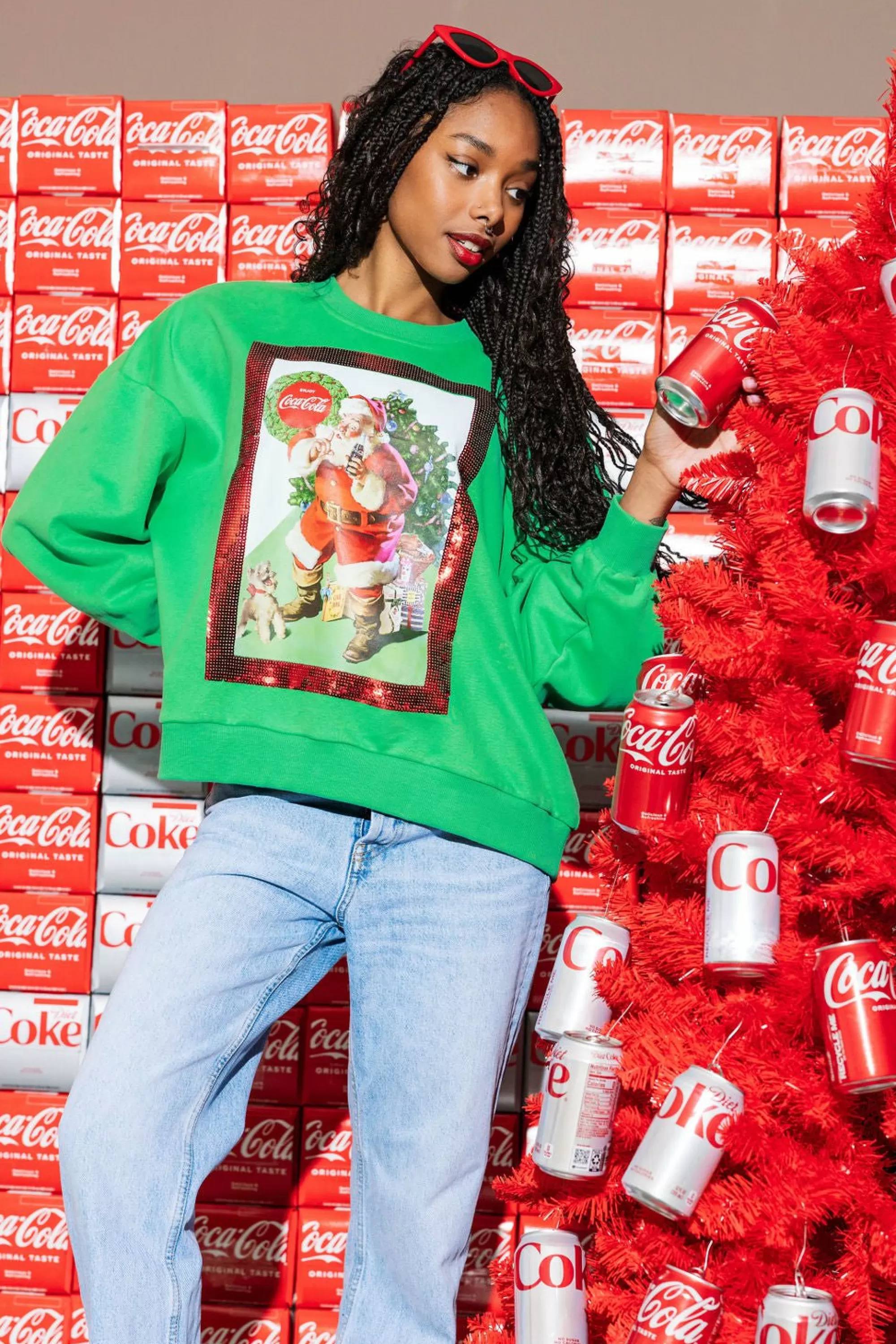 Queen Of Sparkles Santa Coca-Cola® Sweatshirt