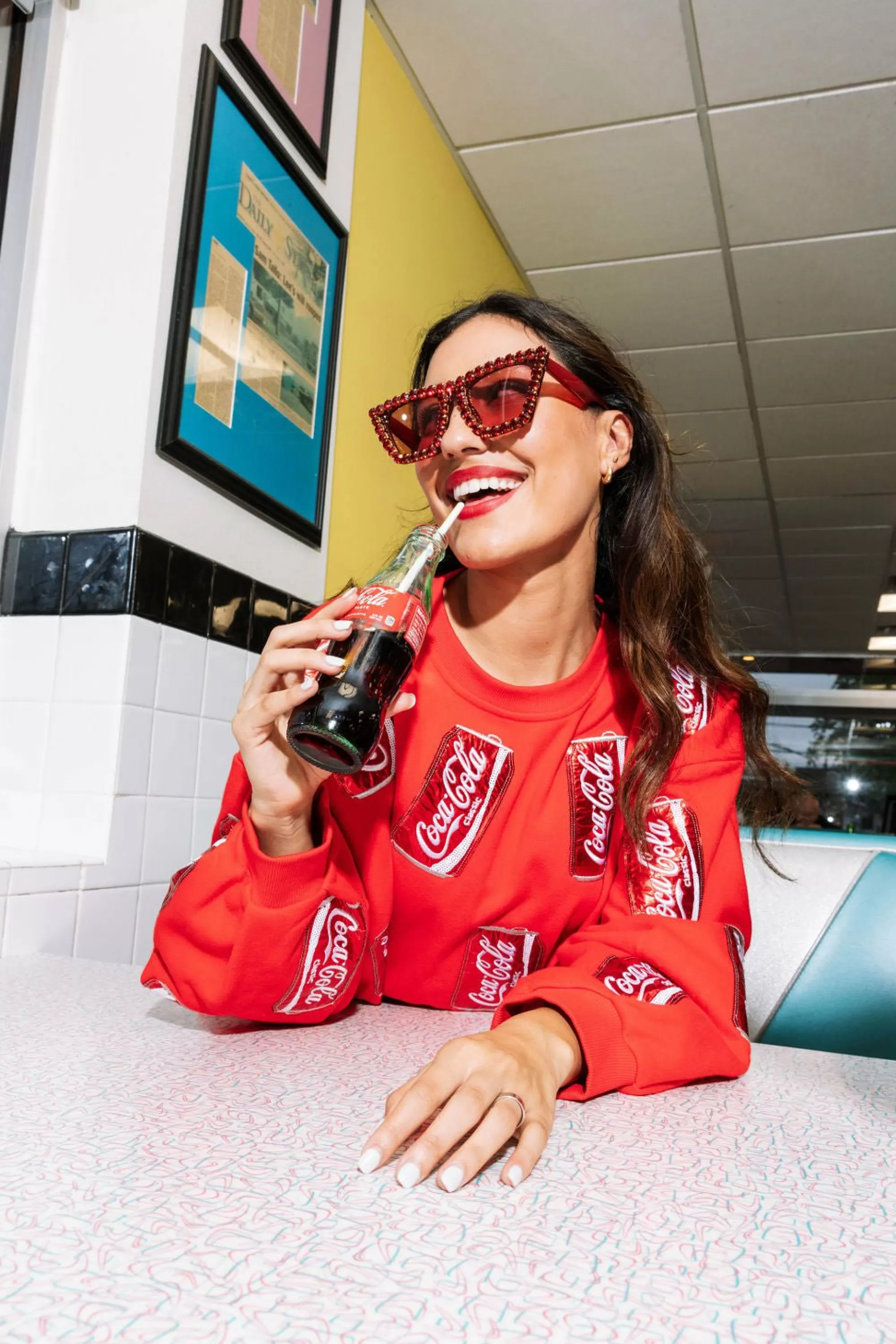 Queen Of Sparkles Scatter Coca-Cola® Can Sweatshirt