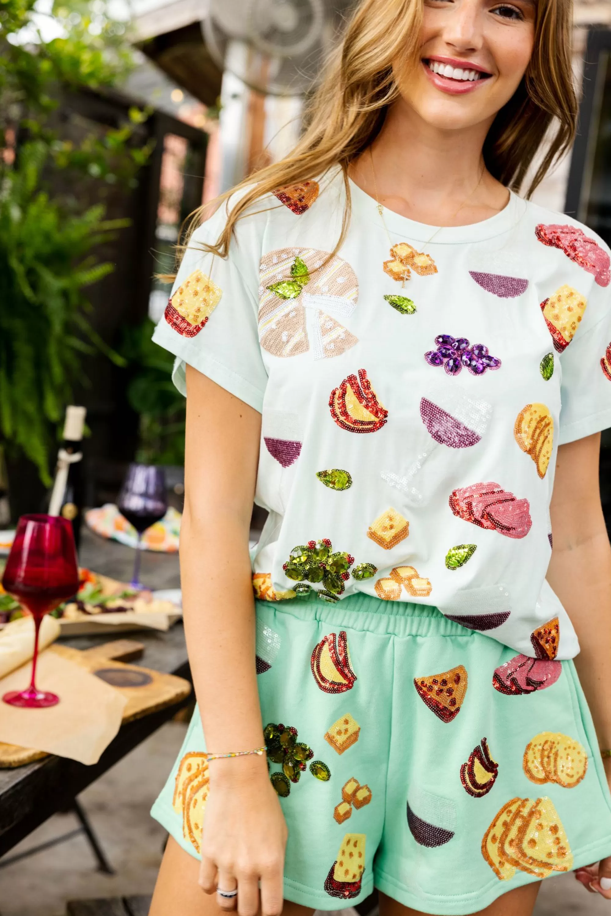 Queen Of Sparkles Wine & Charcuterie Tee